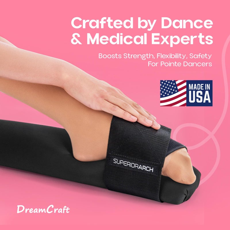 SuperiorArch Foot Stretcher for Ballet and Gymnastics - Foot Arch Stretcher for Flexibility - For Dancers and Gymnasts - Ballet Stretcher Tool, Black - Image 4